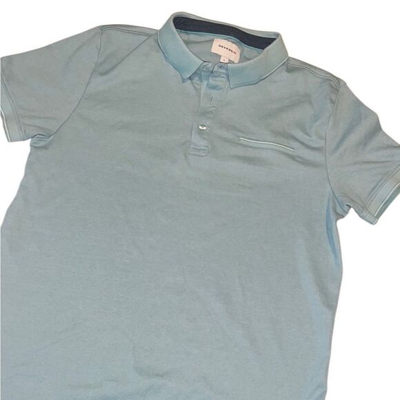 Devred Light Blue Three Button Collar Polo Shirt Size Large - Picture 1 of 6